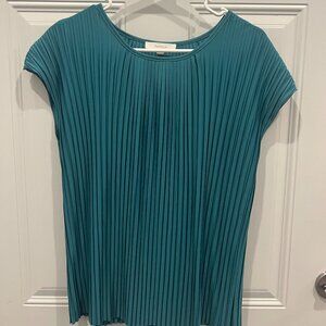 Fun 2 Fun, turquoise short sleeve dress shirt size XL